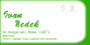 ivan medek business card